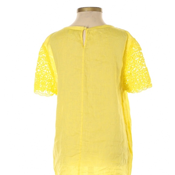 J Crew Yellow Linen Blouse/ Top size 6 - Picture 2 of 2